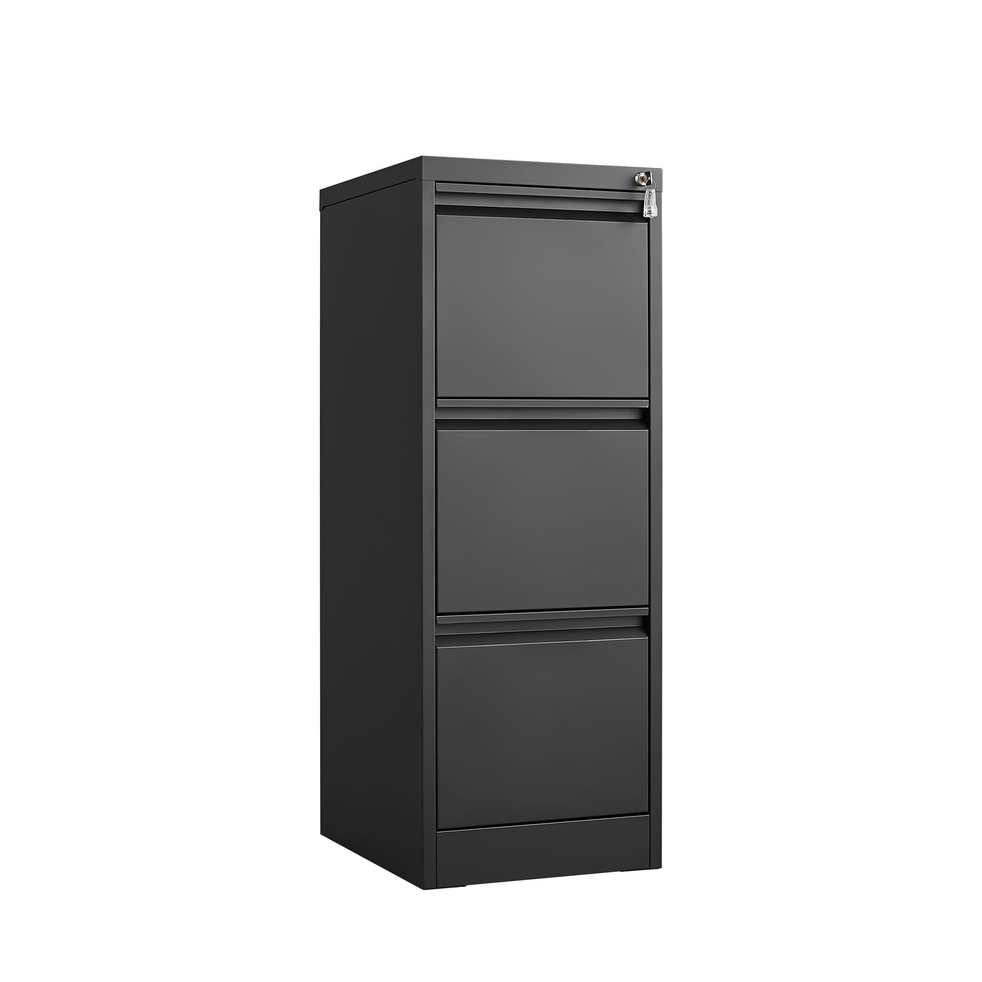 Durable Metal 3 Drawer File Cabinet With Lock For Office Storage Home Essentials