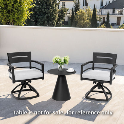 Outdoor Patio Swivel Rocker With Outdoor Grade Sunbrella Fabric Cushions (Set of 2) - Ember Black Life Outside