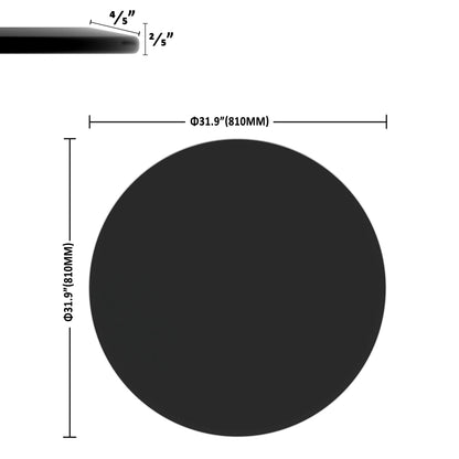 Round Tempered Glass Table Top Glass Thick Beveled Polished Edge Home Essentials