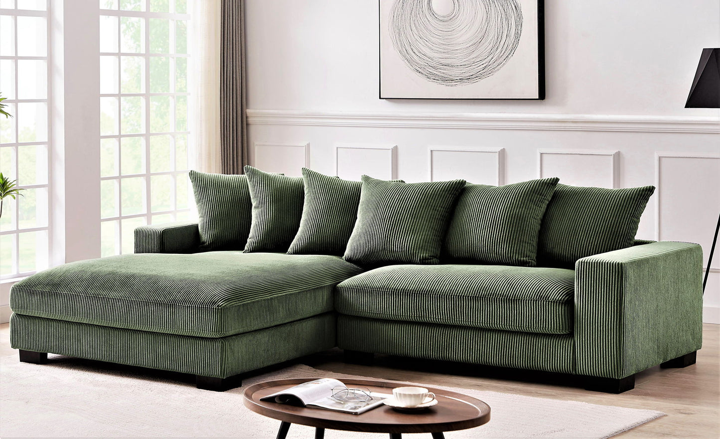Luxe - Oversized 2 Piece Sectional Couches For Living Room, L Shaped Sofa With Chaise US Pride