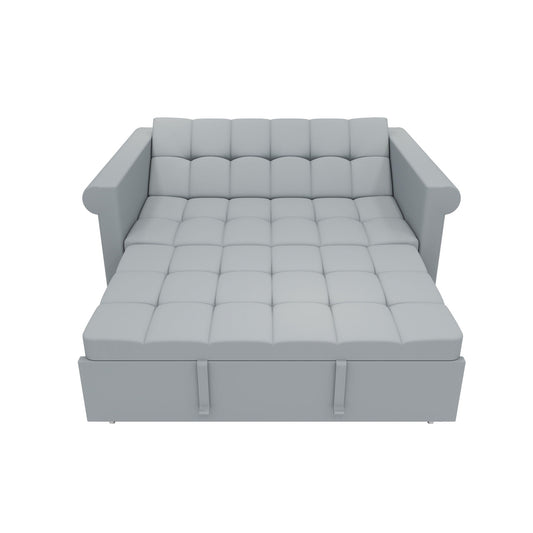 Compact Loveseat With Trundle Sleeper And Storage Pocket - Gray Home Essentials