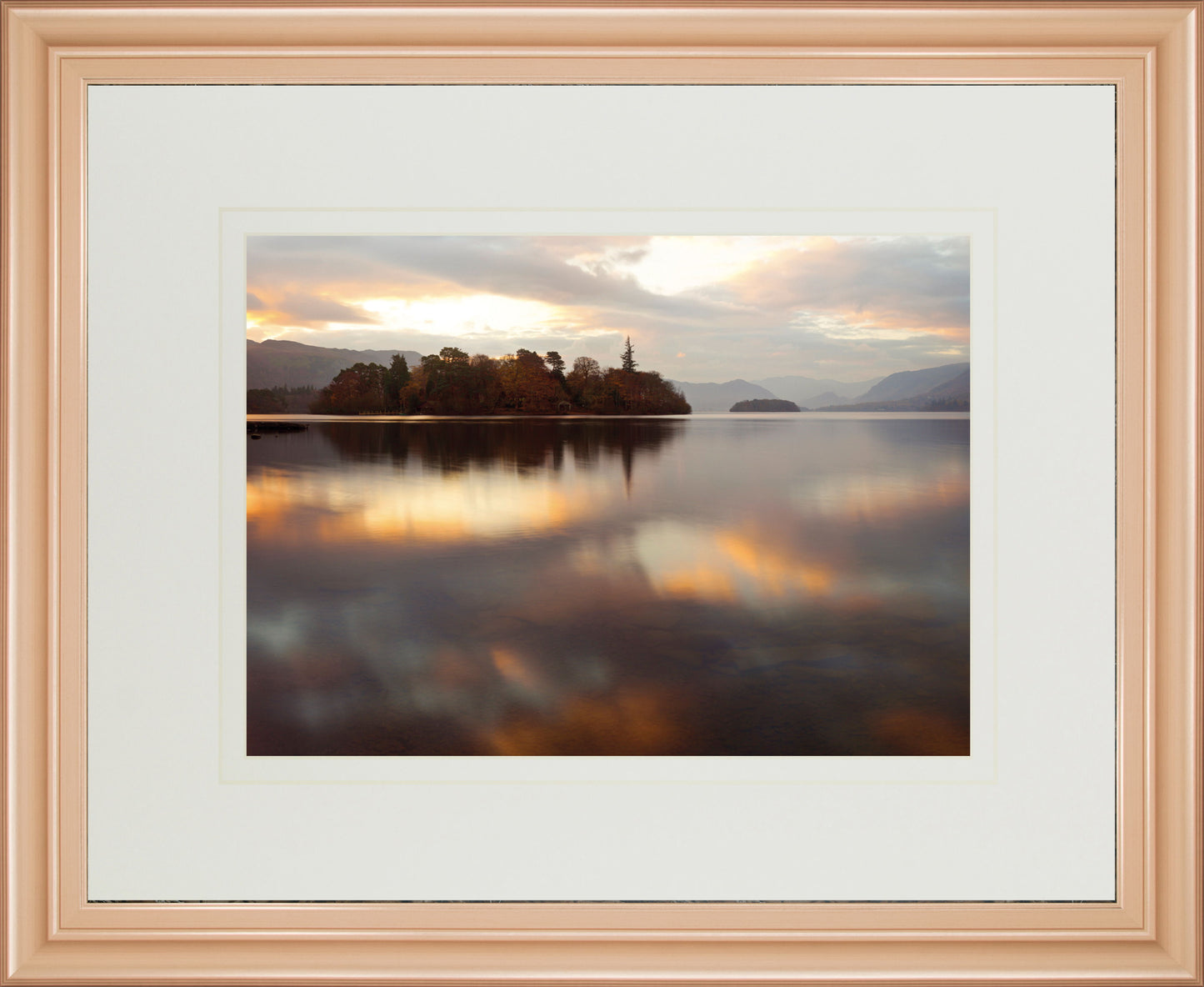 Golden Lake By Peter Adams - Wall Art - Gold