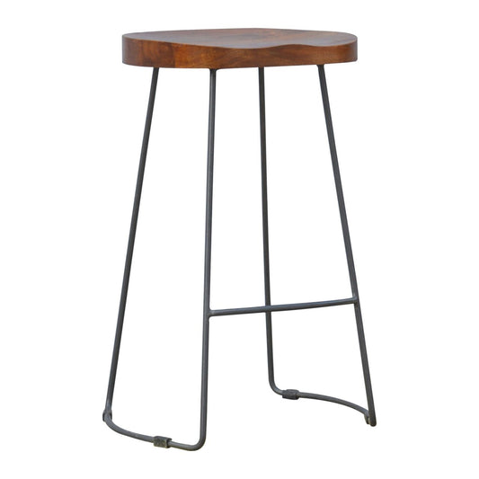 Industrial Chunky Bar Stool - Chestnut Artisan Furniture