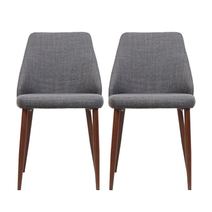 Modern Dining Chair With Iron Legs And Wood Finish