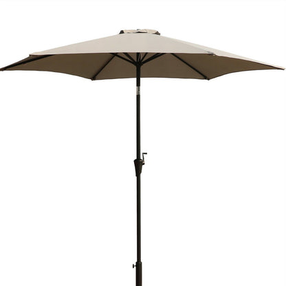 8.8' Outdoor Aluminum Patio Umbrella With 42 Pound Square Resin Umbrella Base