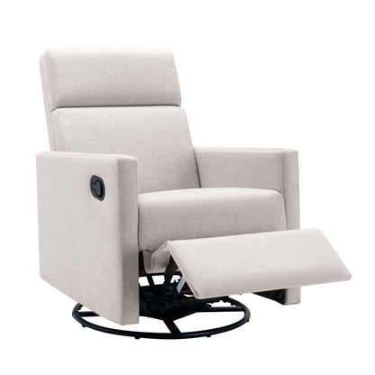 Modern Upholstered Rocker Nursery Chair Plush Seating Glider Swivel Recliner Chair Hearth and Haven