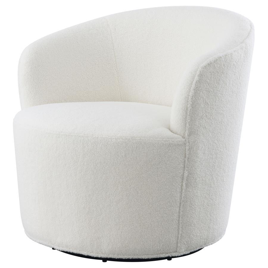 Joyce - Upholstered Barrel Back Swivel Chair CoasterEssence