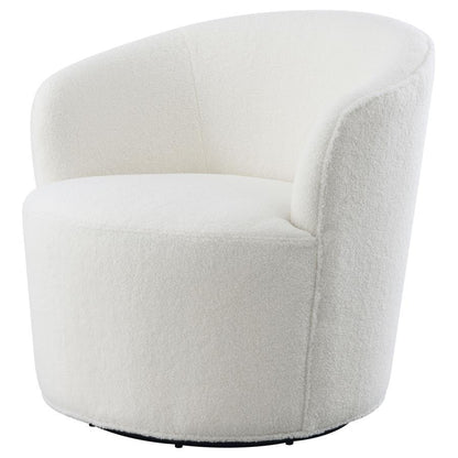 Joyce - Upholstered Barrel Back Swivel Chair CoasterEssence