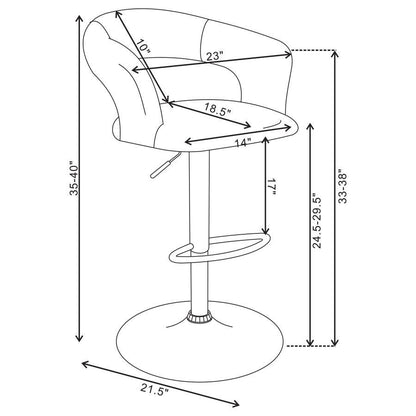 Barraza - 29" Adjustable Height Bar Stool CoasterEveryday