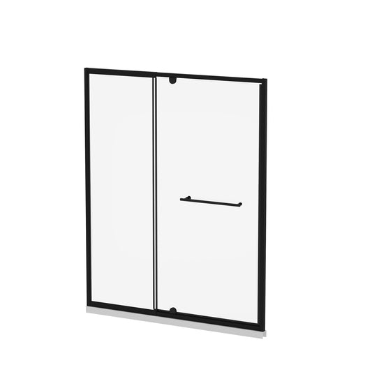 Pivot Shower Door With And Handle - Matt Black Daily Nest
