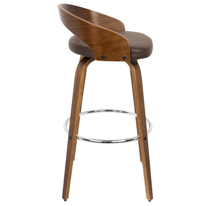Grotto - Mid Century Elegant Design Modern Barstool With Swivel (Set of 2) Lumi Source