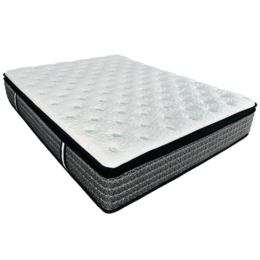 Premium 14" Queen Size Hybrid Mattress In A Box Plush Gel Memory Foam Top With Cooling Technology - Gray / White Daily Nest