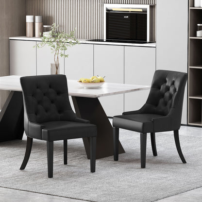 Cheney - Contemporary Dining Chair Tufted Upholstery (Set of 2) Noble House
