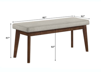 Salerno - Bench - Gray / Brown Crown Mark