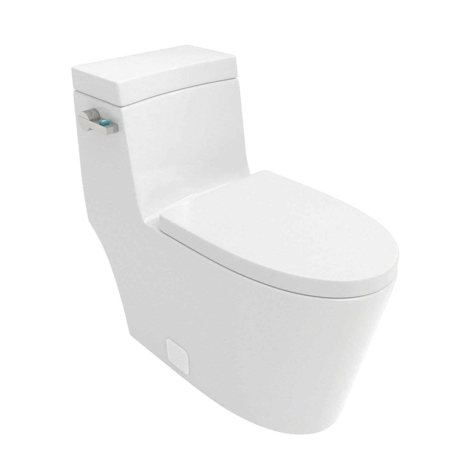 1 Piece Toilet And Soft Closing Seat - White Daily Nest