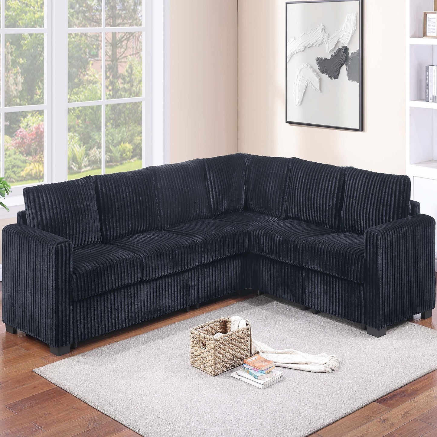 L-Shaped Sectional Set For Living Room Home Essentials