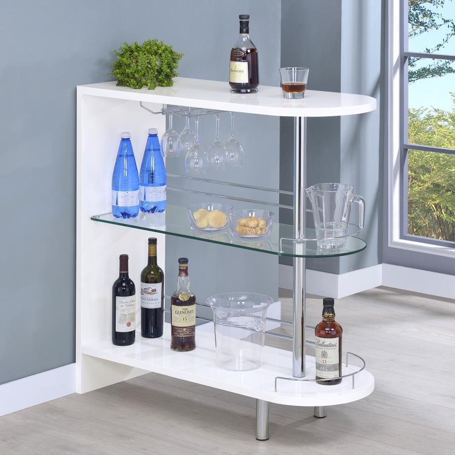 Adolfo - Rectangular 2-Tier Home Bar Table CoasterEssence