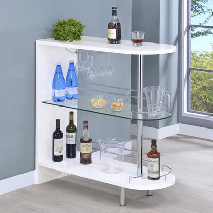 Adolfo - Rectangular 2-Tier Home Bar Table CoasterEssence