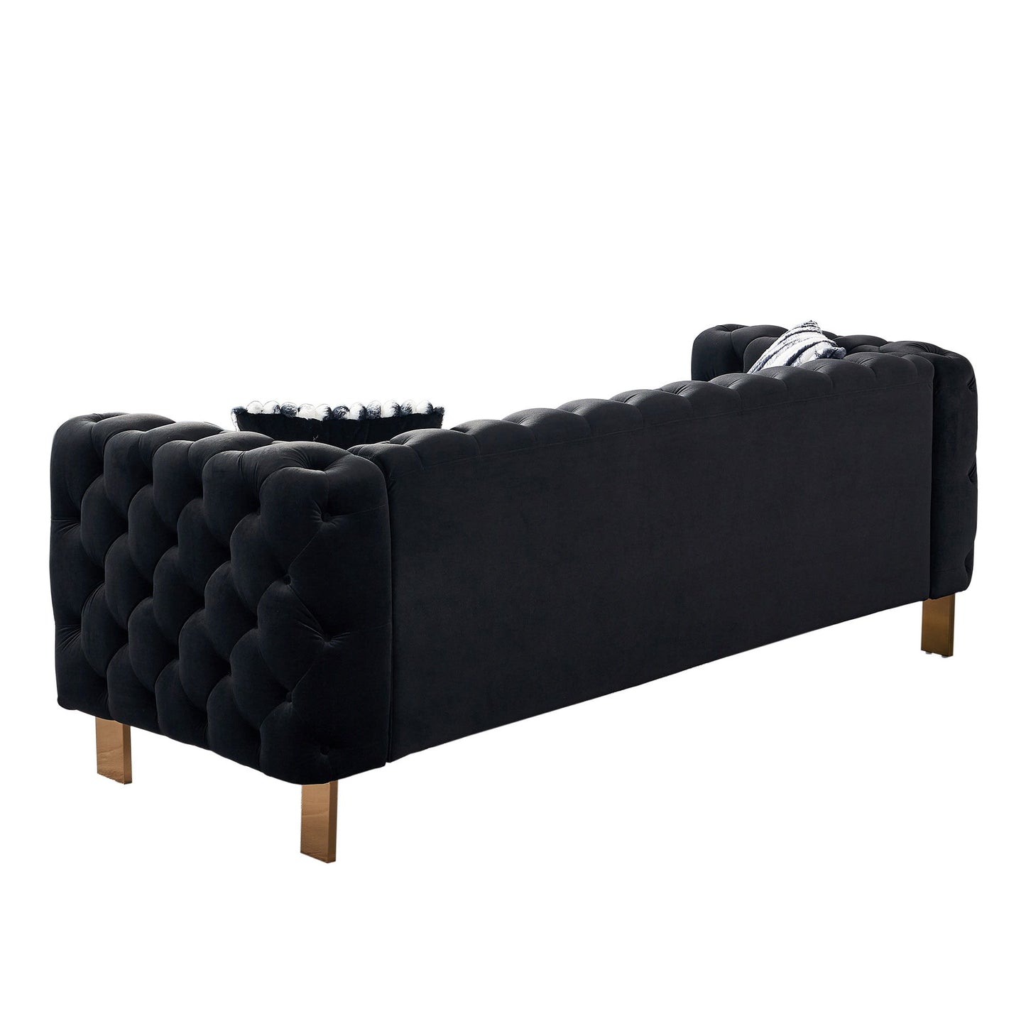 Chesterfield - Modern Tufted Velvet Living Room Sofa, 84.25''W Couch Home Essentials