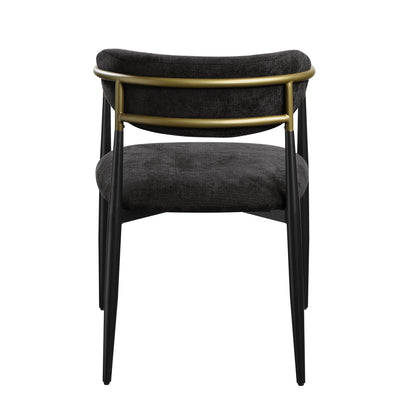 Jaramillo - Chenille Side Chair (Set of 2) - Black Acme