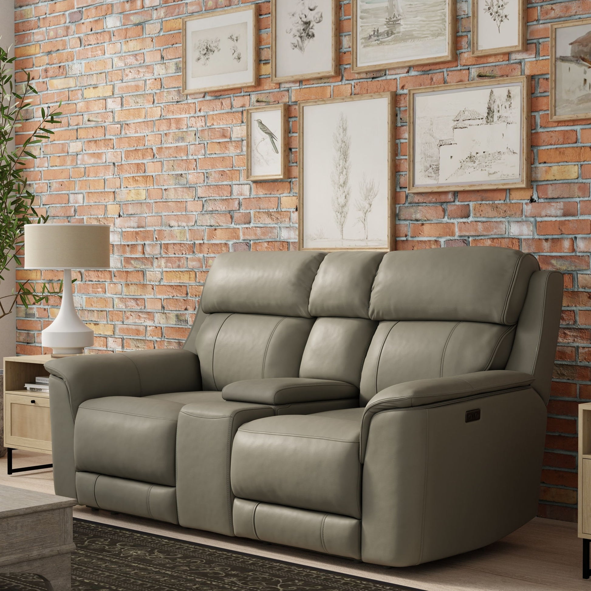 Oslo - Dual Power Reclining Loveseat With Console Home Essentials