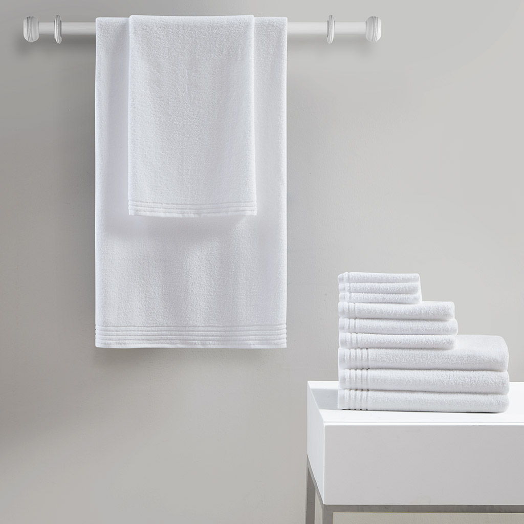 Big Bundle - Quick Dry 12 Piece Bath Towel Set - White