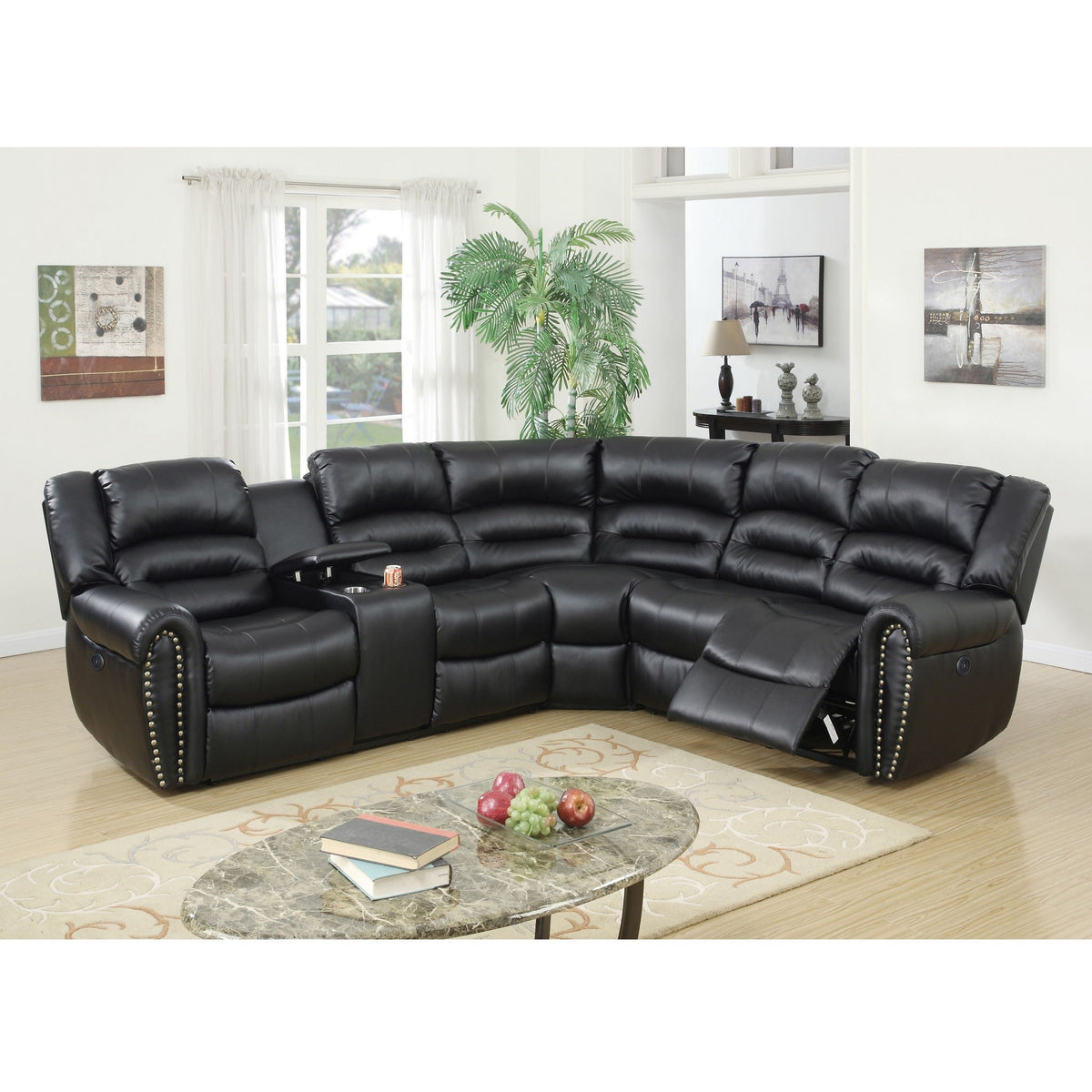 Reclining Sectional Sofa With Console Home Essentials