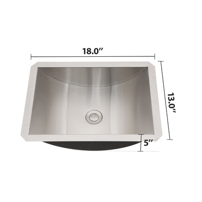 Undermount Bathroom Sink With Pop Up Drain, Durable Material, Easy Clean Nano Finish - Brushed Nickel Daily Nest
