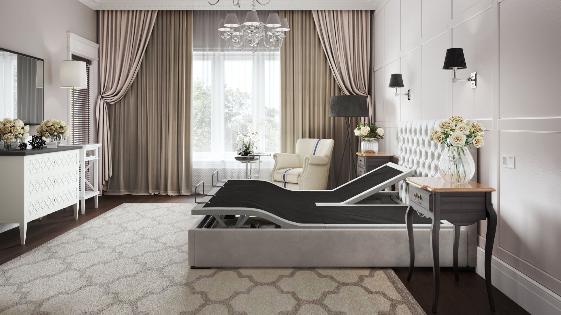 Bt3000 - Flex Head Adjustable Bed Base With Head And Foot Position Adjustment BedTech