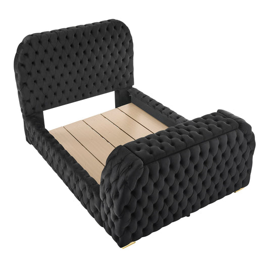 Natalia - Upholstered Bed With Decking Board Set Crown Mark