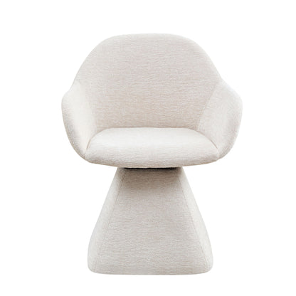 180° Rotating Accent Chair For Living Room - Beige Home Essentials