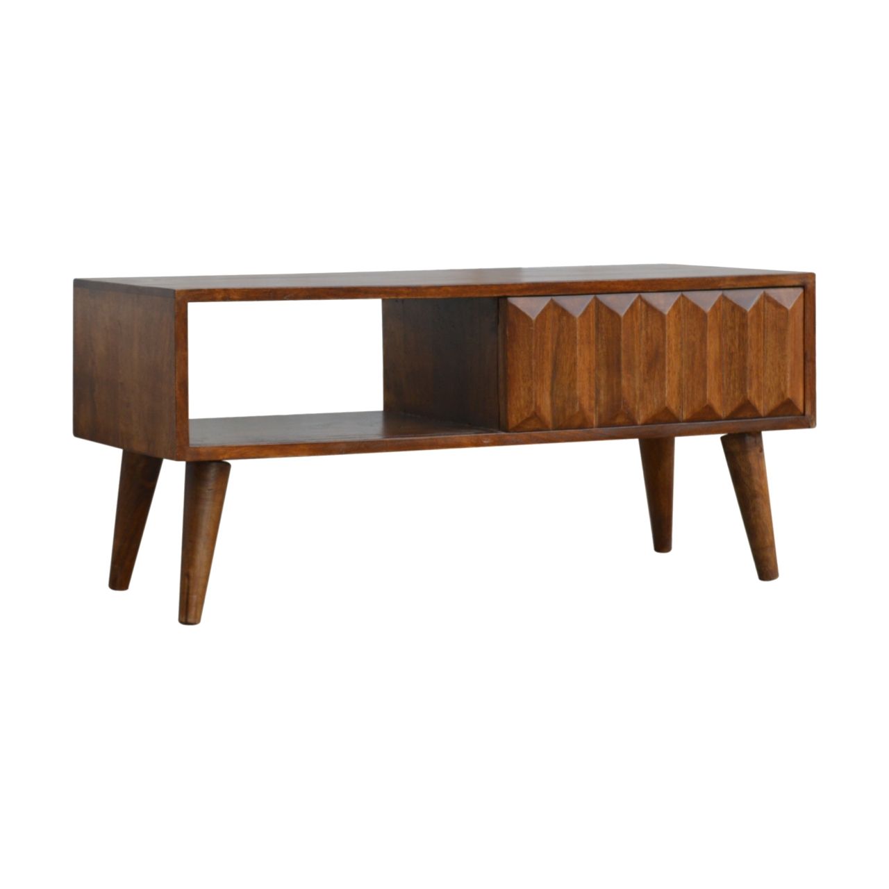 Prism Sliding Media Unit - Chestnut Artisan Furniture