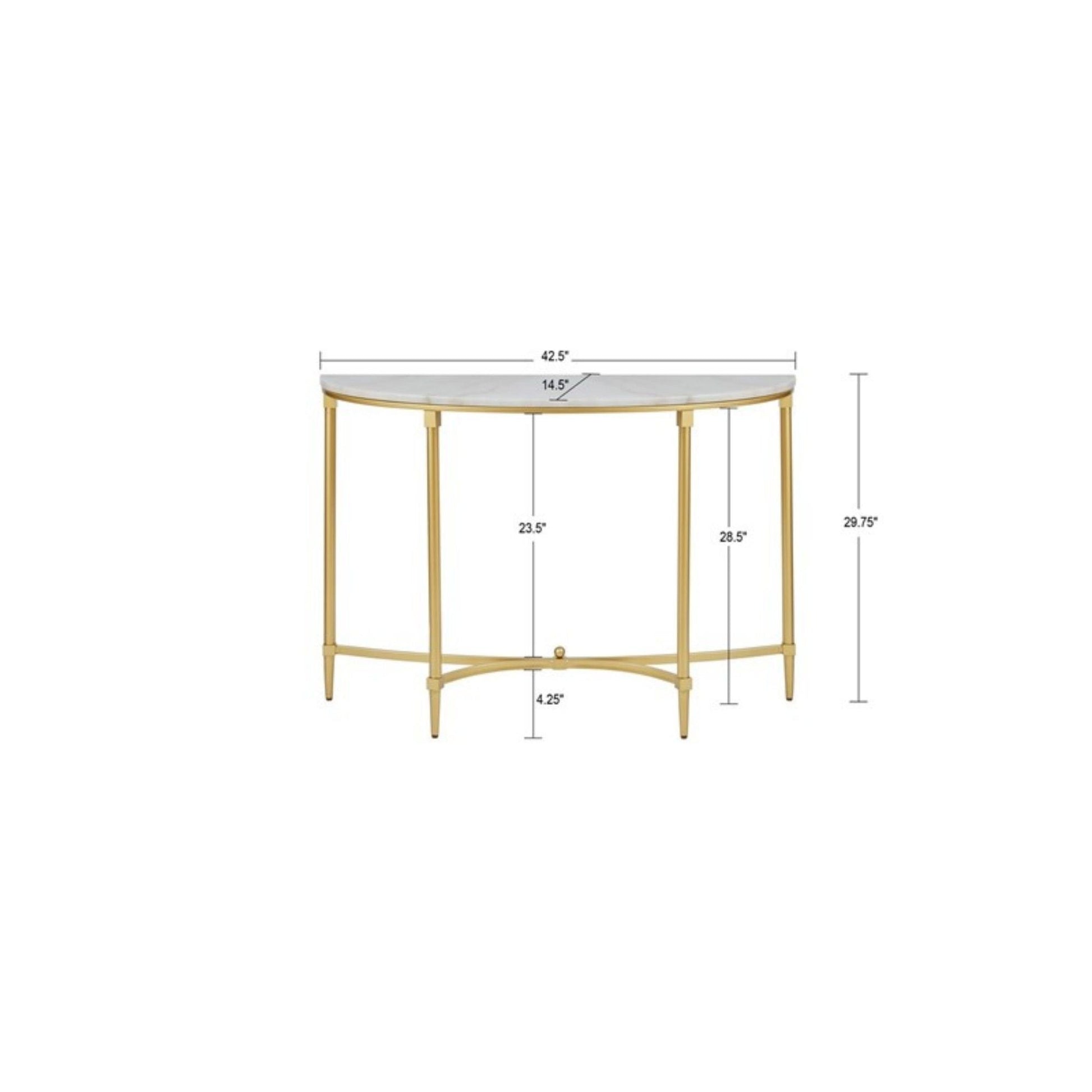 Bordeaux - Console Table - White / Gold JLA