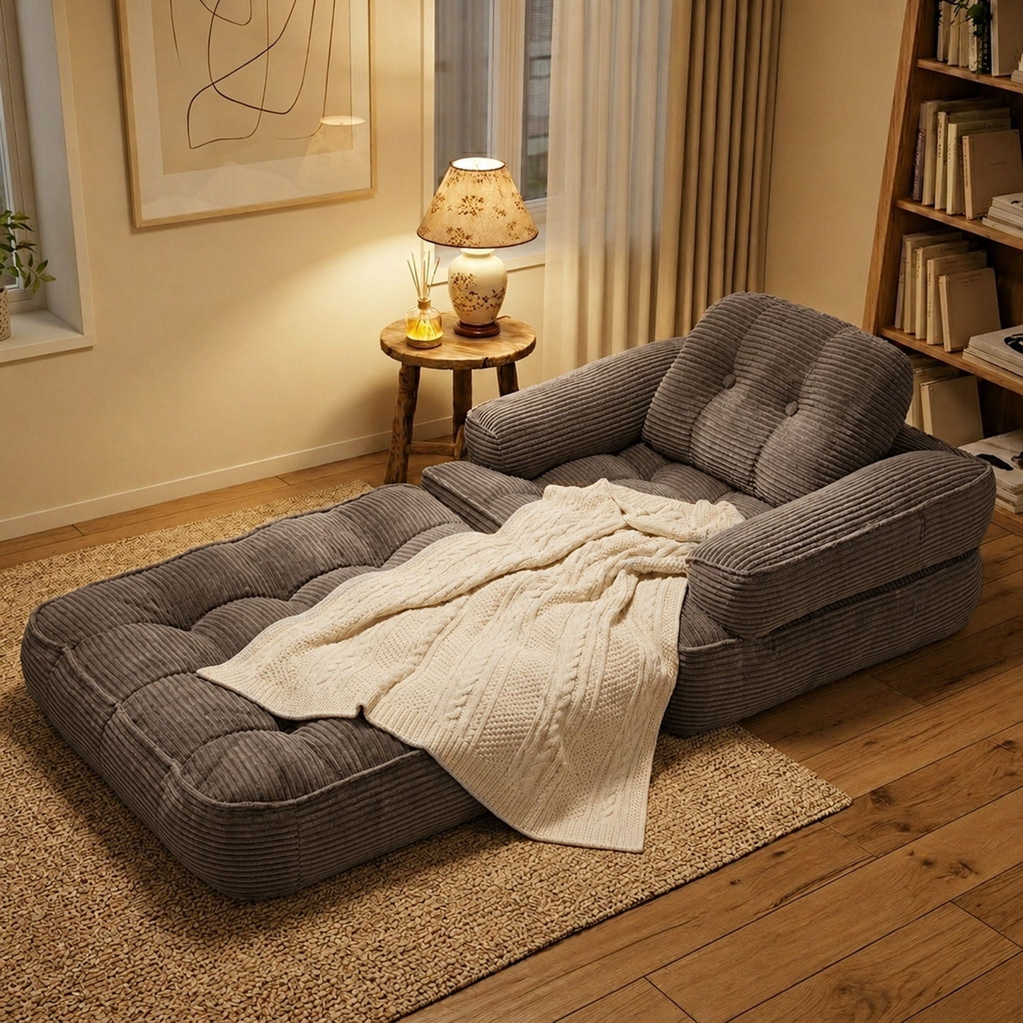 Convertible 2 In 1 Armrest Sofa For Bedroom Home Essentials