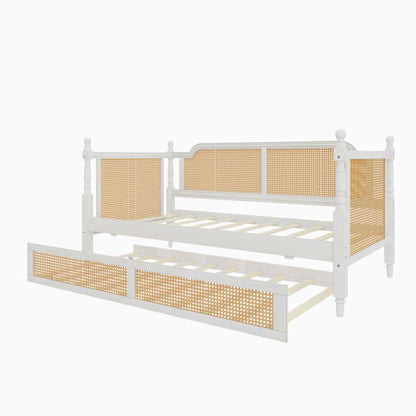 Traditional Style Rattan Daybed, No Box Spring Needed Hearth and Haven