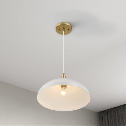Astral - Single Light Pendant Lamp For Entrance Kitchen Island - Gold / White Ashcroft Furniture