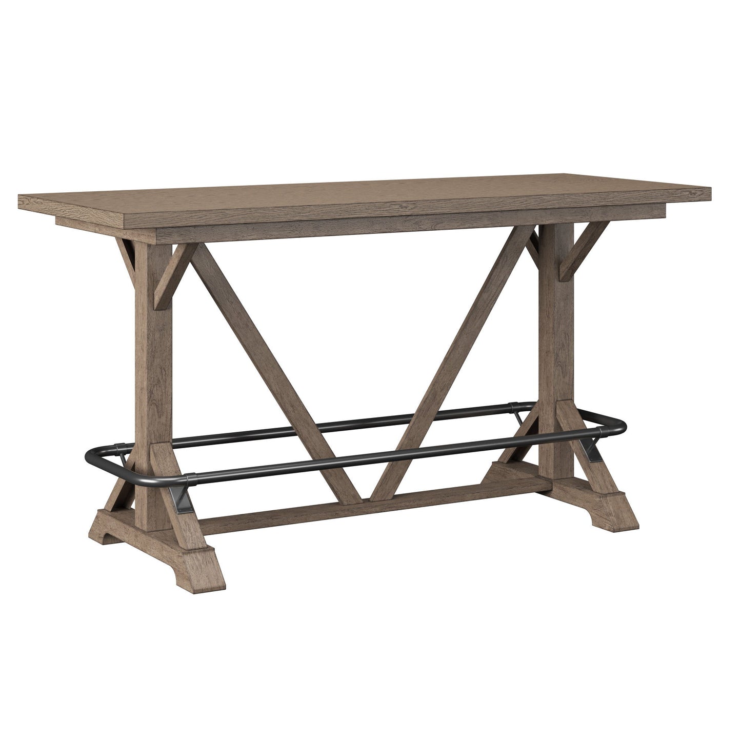 Bar Height Trestle Table - Brown Home Essentials