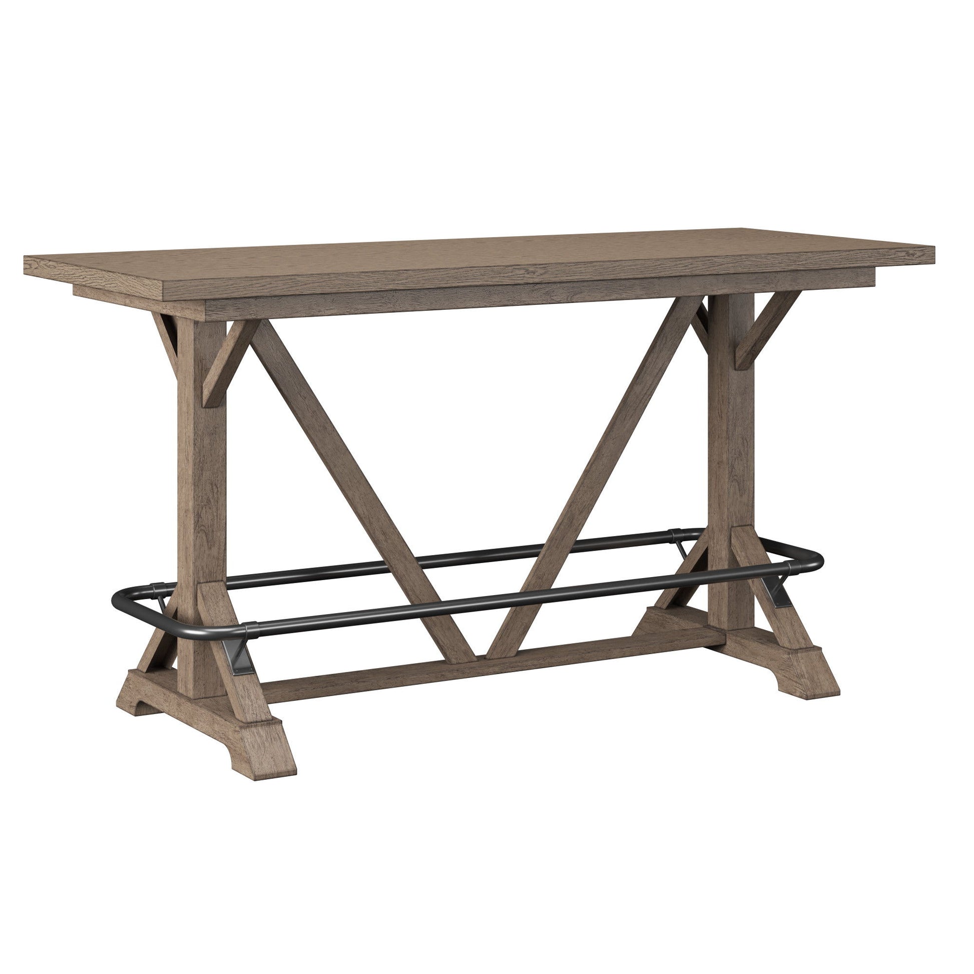 Bar Height Trestle Table - Brown Home Essentials