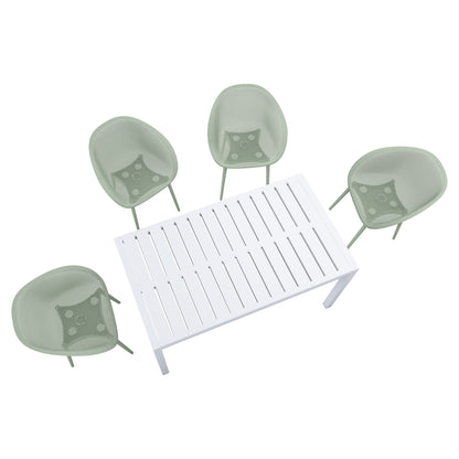 4 Pack Lounge Chair Set With Long Table Home Essentials