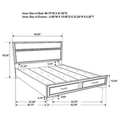 Miranda - Storage Wood Panel Bed CoasterEveryday