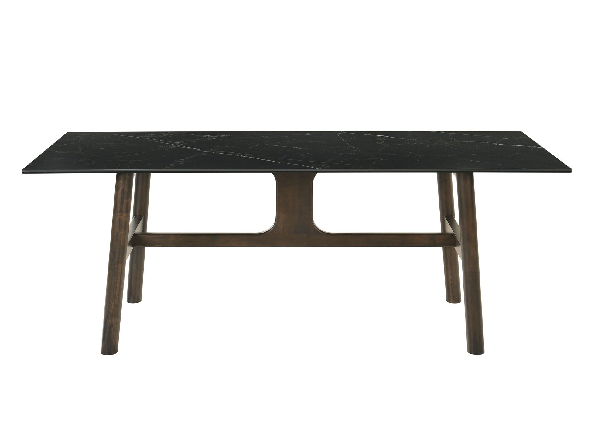 Destin - 8 Pieces Dining Room Set - Ceramic Walnut / Light Gray Acme