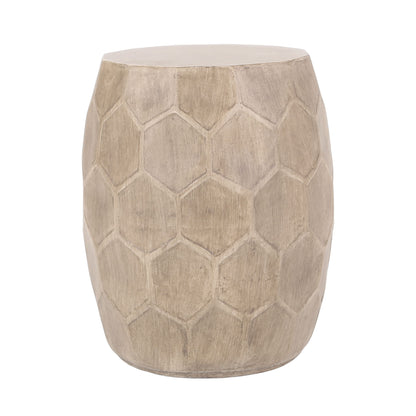 Outdoor Lightweight Concrete Side Table - Natural Noble House
