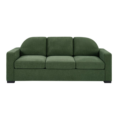 Modern 3 Seater Sofa With Curved Backrest Noble House