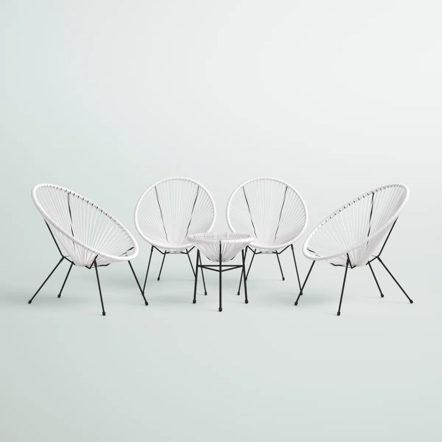 Outdoor Conversation Set With Ergonomic Lounge Chairs And Tempered Glass Table LSI Patio Furniture