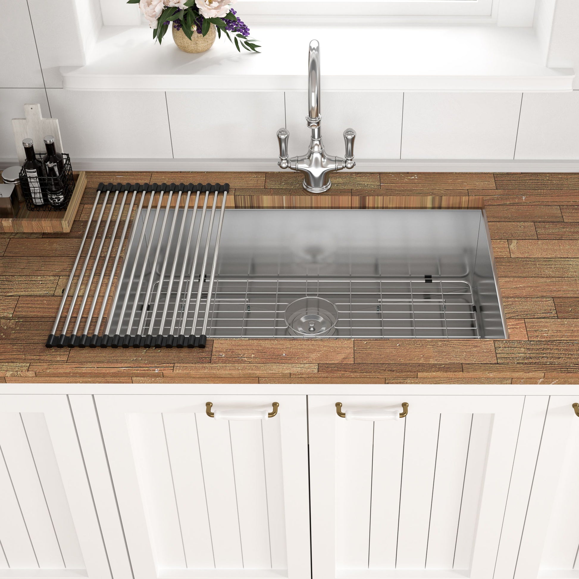 Modern Style Undermount Sink With Stainless Steel, Deep Single Bowl Daily Nest