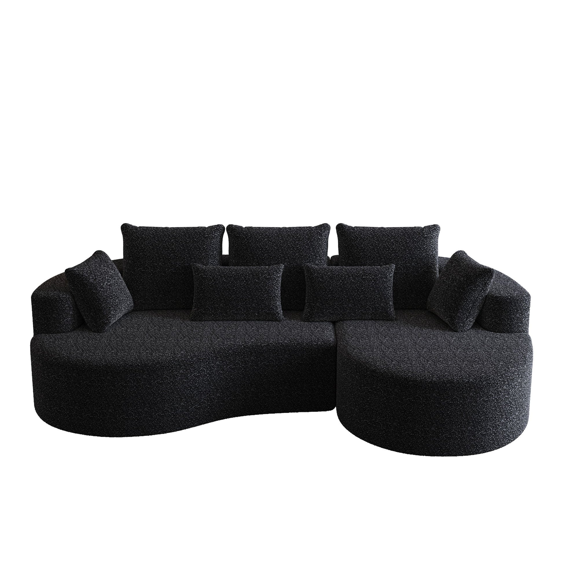 Curved Oversized Sectional Sofa With Extra Deep Seat Home Essentials