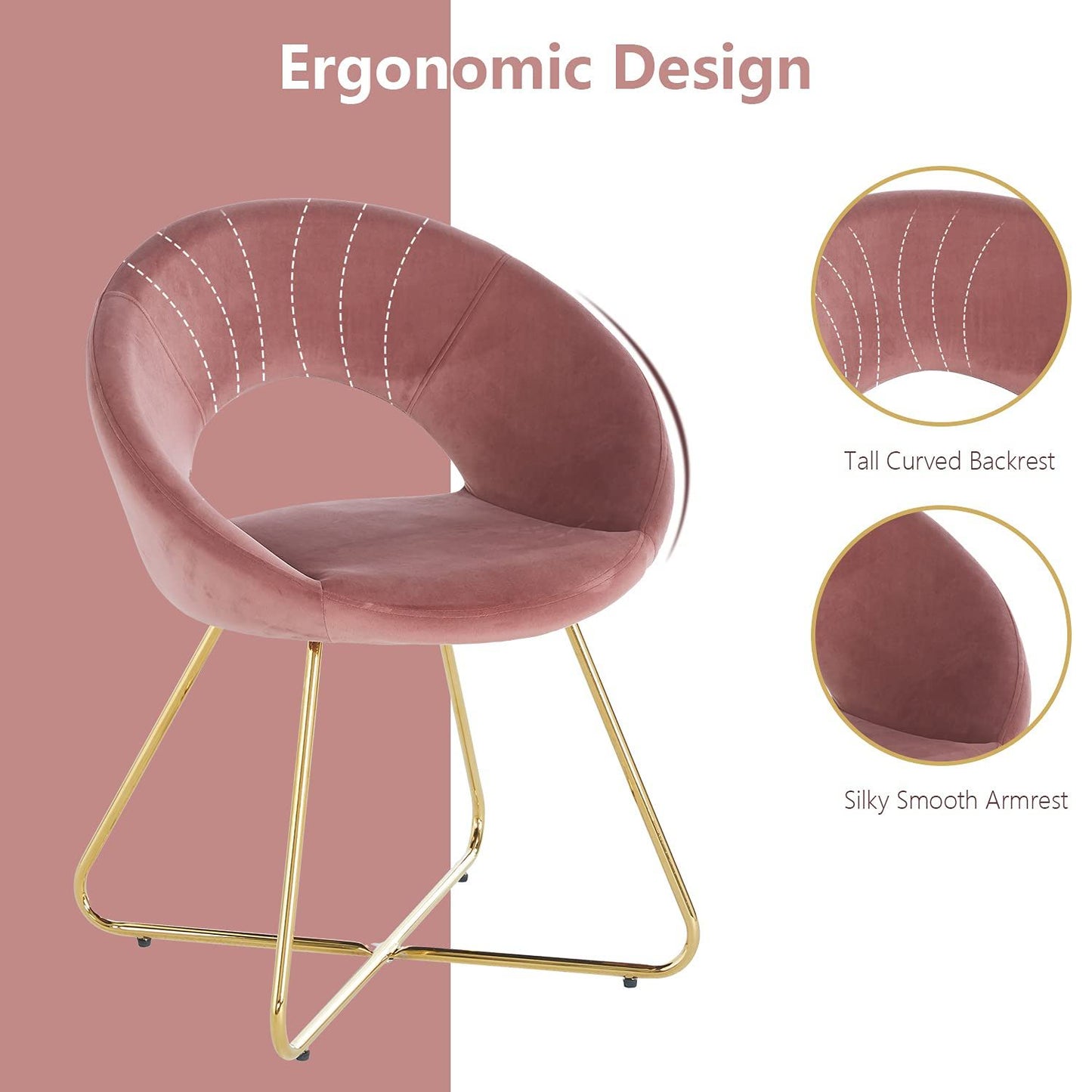 Modern Accent Velvet Lounge Chair Home Essentials