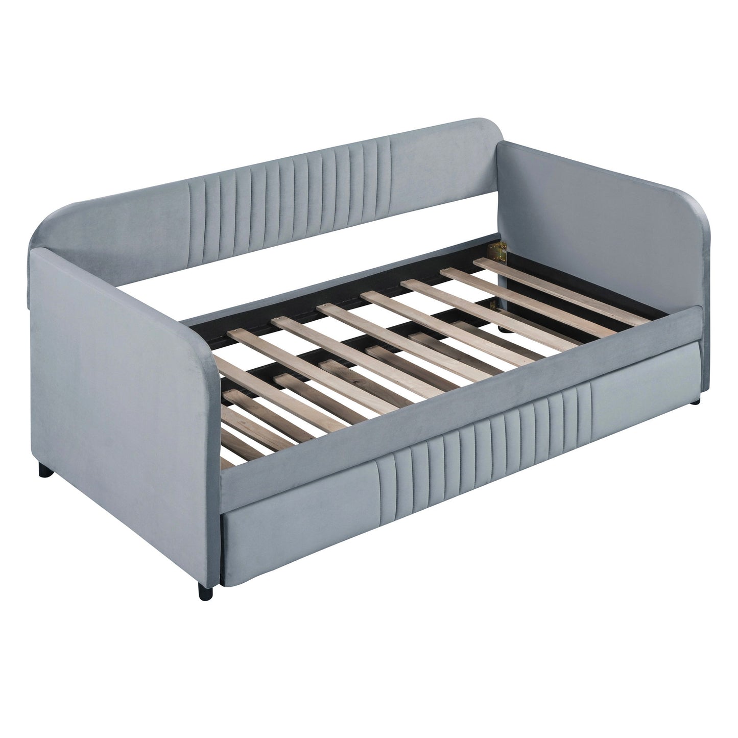 Upholstered Daybed Sofa Bed With Trundle Bed DreamHaus