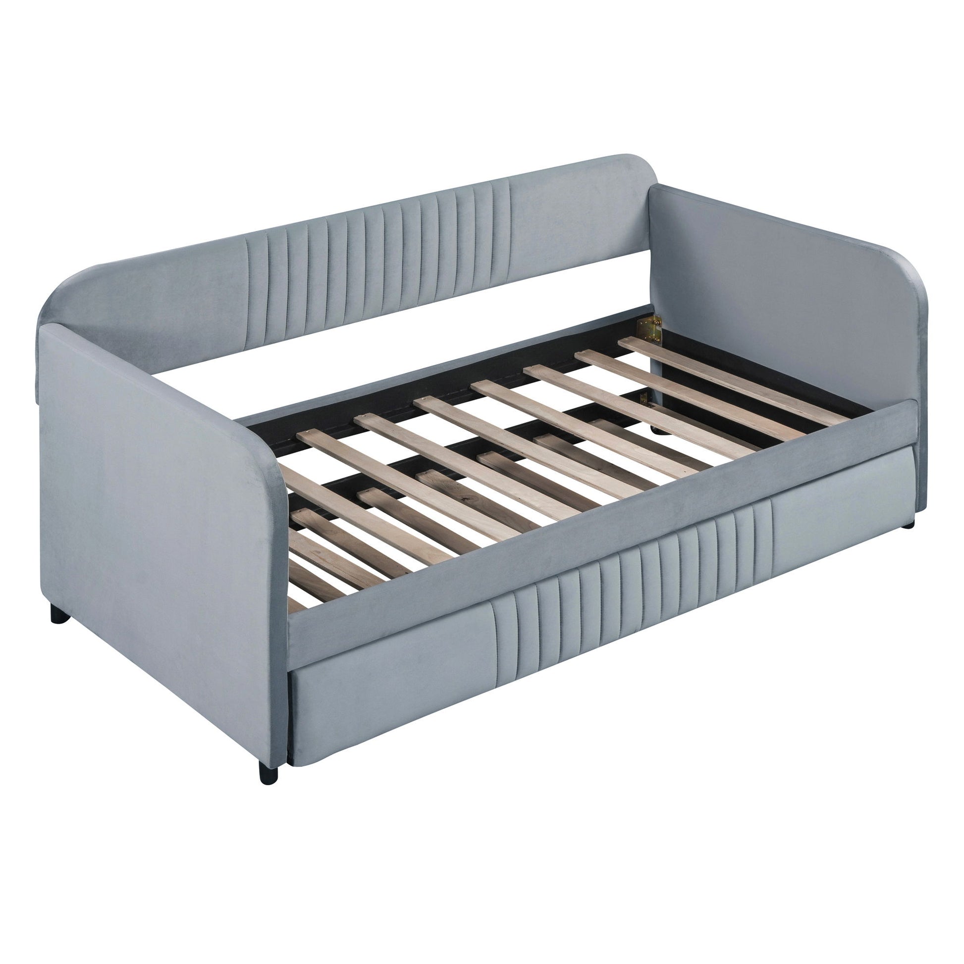 Upholstered Daybed Sofa Bed With Trundle Bed DreamHaus