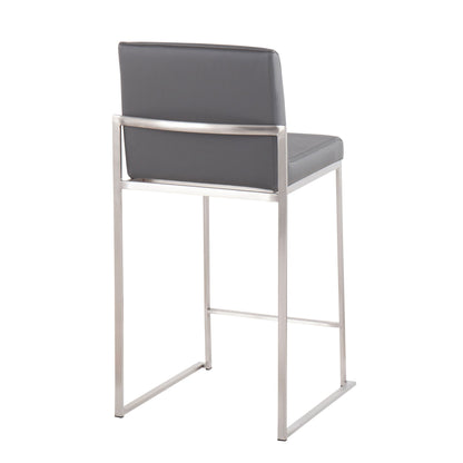 Fuji - Contemporary High Back Counter Stool, Functional Design Lumi Source
